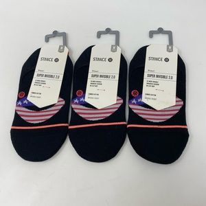 3 Pair Stance ‘Kiss My Flag’ Socks Medium (8-10.5)